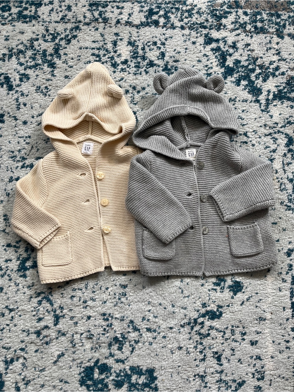 Bundle of GAP Baby Bear Cardigans - Cream and Gray